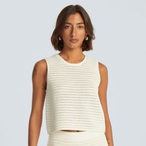 Everlane Crochet Knit Cami, Size S
